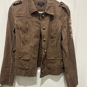 Esio Brown Utility Jacket for Women